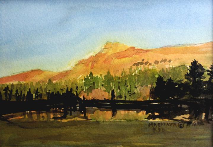 Yosemite Vista, Yosemite National Park, California:   Original Watercolor by Marie Haeffner-Reeves